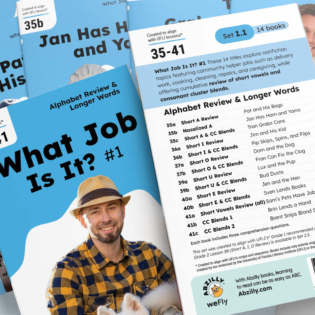 weFly Set 1.1 - Alphabet Review & Longer Words - What Job Is It? #1