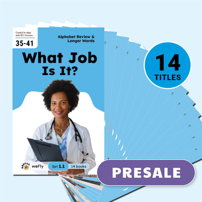 weFly Set 1.1 - Alphabet Review & Longer Words - What Job Is It 1? - Presale